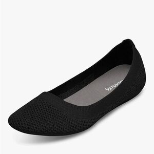 Allbirds Tree Breezers Knit Ballet Flats Black Size 11 Slip On Machine Washable